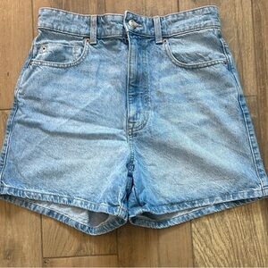 Zara Blue Jean Shorts High-Waisted Cut-Off